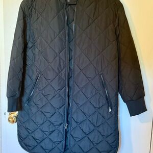 Banana Republic Black Quilted Puffer Coat